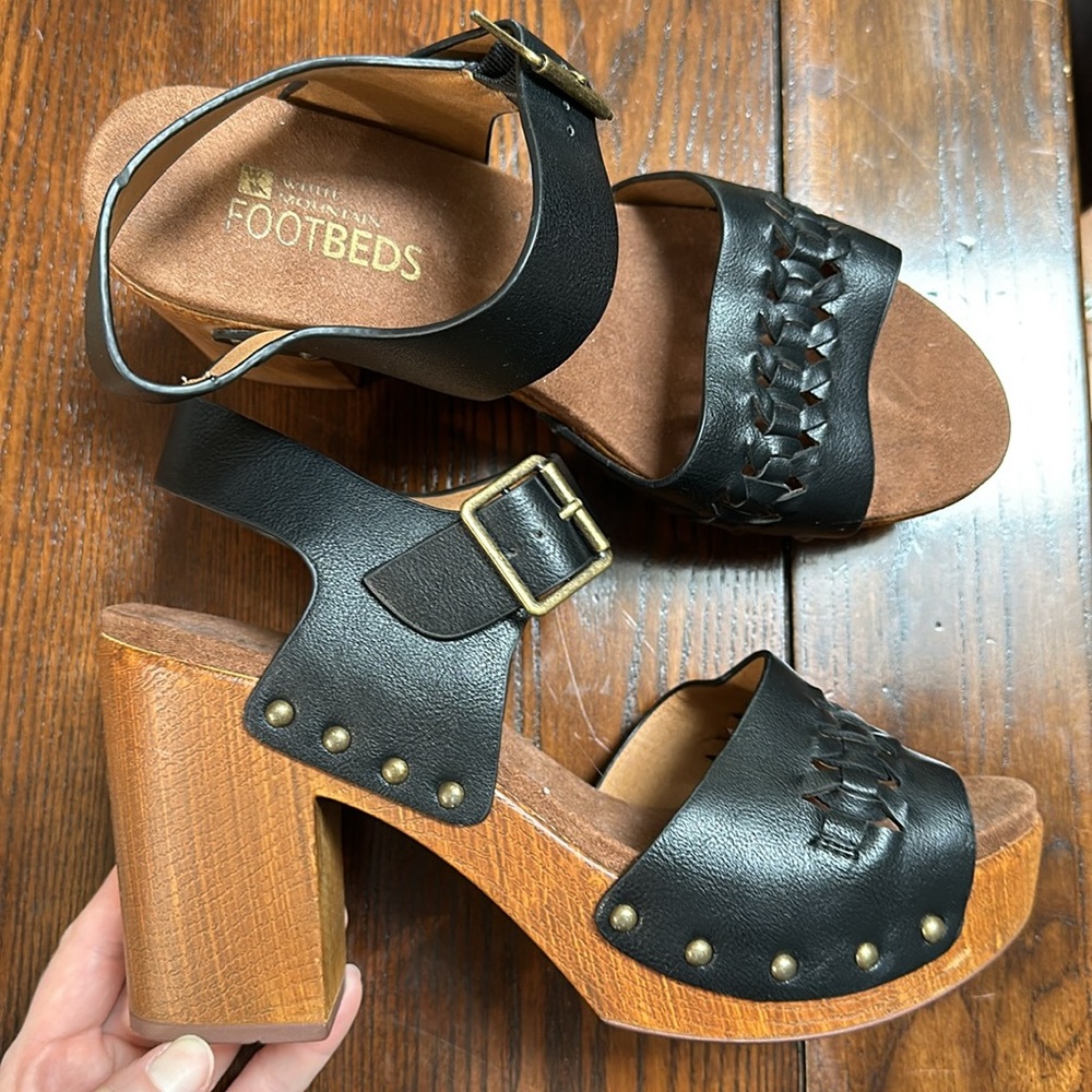 White Mountain Footbeds Black Heels